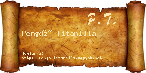 Pengő Titanilla névjegykártya